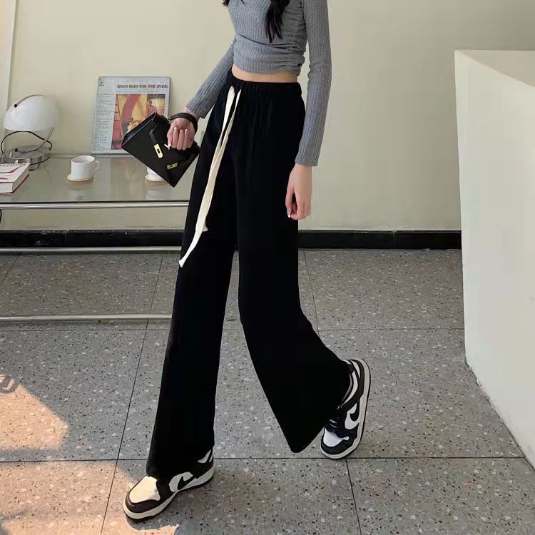 Quần Nhung Kẻ Ống Rộng Lưng Cao Có size Lớn 2-300 Dành Cho Nữ