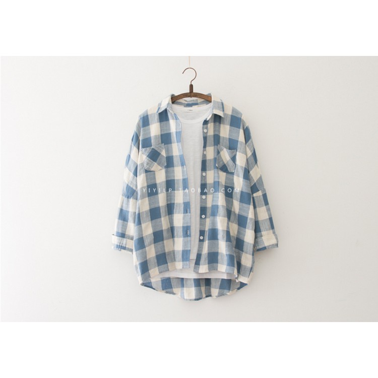 [ORDER] Sơ mi caro dáng rộng