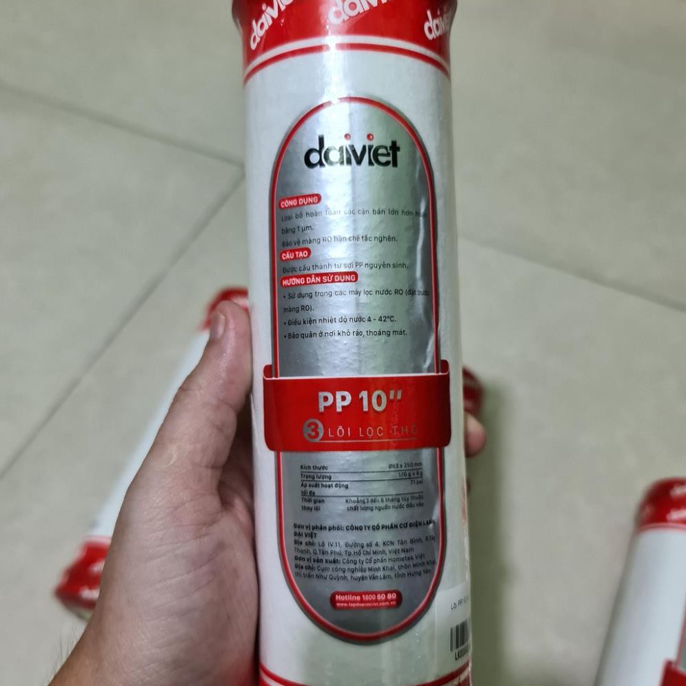 LÕI LỌC NƯỚC SỐ 3 - PP 1MICRO BẢO VỆ MÀNG RO CHÍNH HÃNG ĐẠI VIỆT
