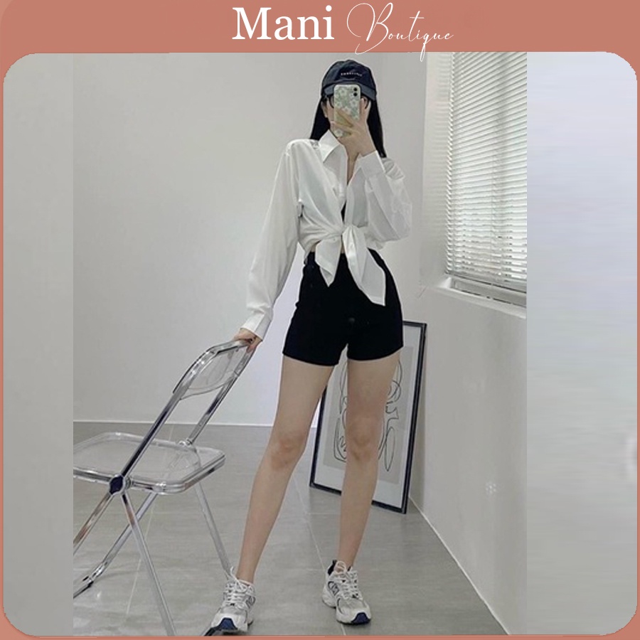 Quần đùi nữ kiểu quần short nữ dance lưng cao co dãn Black Short vải thun Biker short dáng ngắn nữ mùa hè năng động