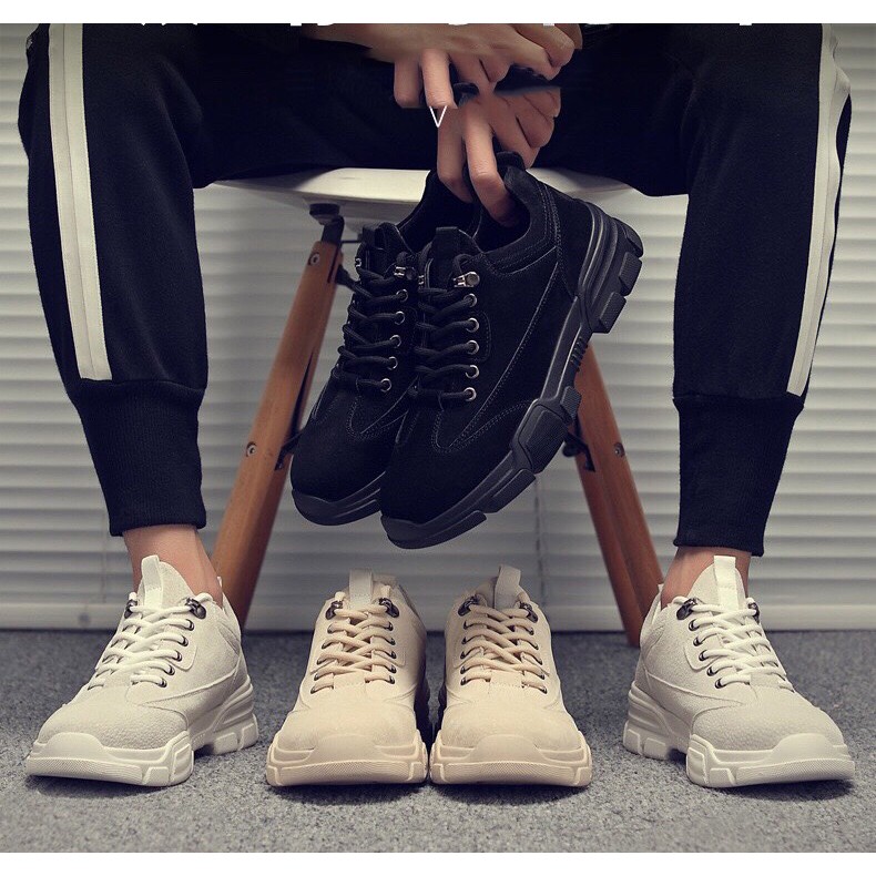 Giày nam, giày bốt nam da lộn màu đen MenlyBoy - kiểu dáng thời trang phong cách | BigBuy360 - bigbuy360.vn