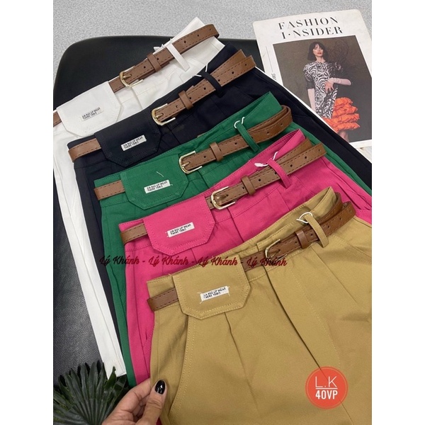 Quần ngố thô kèm đai hàng QC hot hit