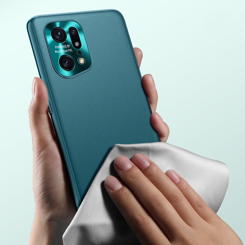 Ốp Điện Thoại Da Có Khung Bảo Vệ Camera Cho Oppo Find X5 Pro Find X3 X2 Pro Neo Lite