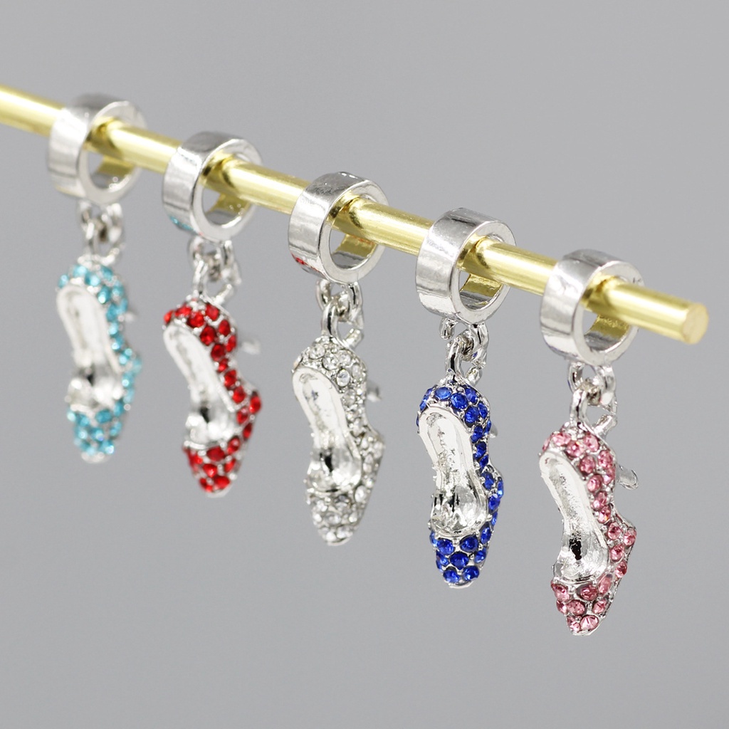 Charm chiếc giày đính đá nhiều màu - Linhcharms