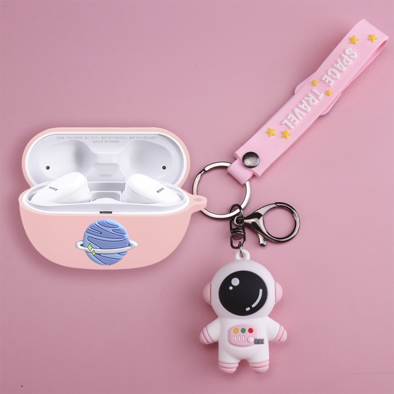 Vỏ Bảo Vệ Hộp Sạc Tai Nghe Bluetooth Không Dây Sony WF-SP800N Bằng Silicon Hình Động Vật Hoạt Hình