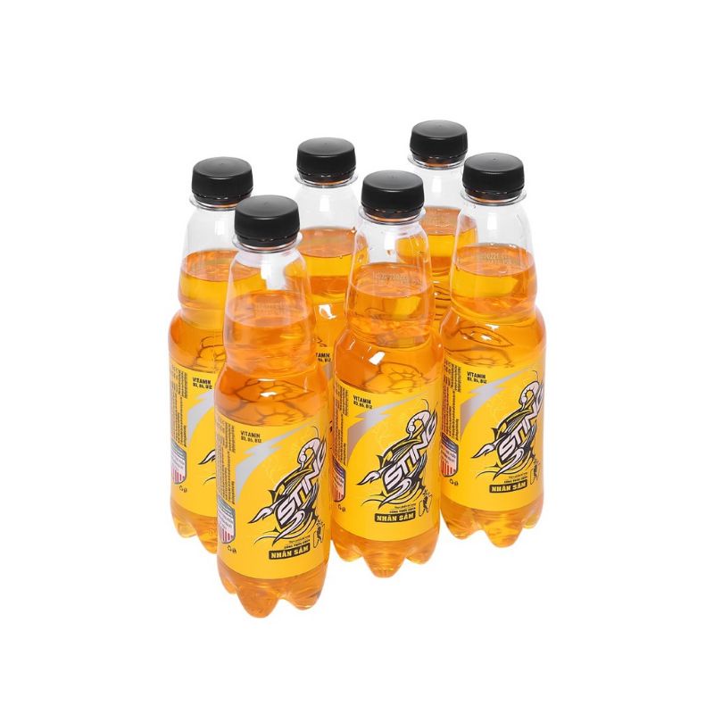 Now Ship - Lốc 6 chai nước tăng lực Sting Vàng chai 330 ml