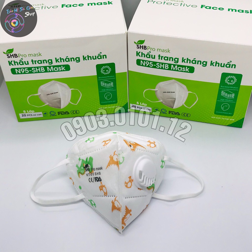 Khẩu trang KN95 CÓ VAN trẻ em ( KHÁNG KHUẨN - 5 Lớp, hàng xuất khẩu độc quyền tại Việt Nam) | BigBuy360 - bigbuy360.vn