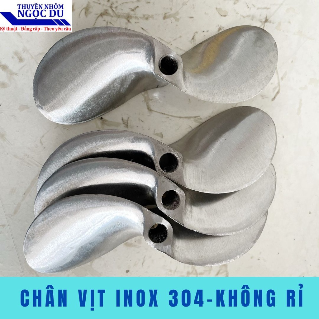 Chân Vịt Inox 2 Cánh 6.5hp, Lỗ Ren 14mm, Dùng Cho Động Cơ Xăng, Chân Vịt Chạy Thuyền, Chạy Xuồng