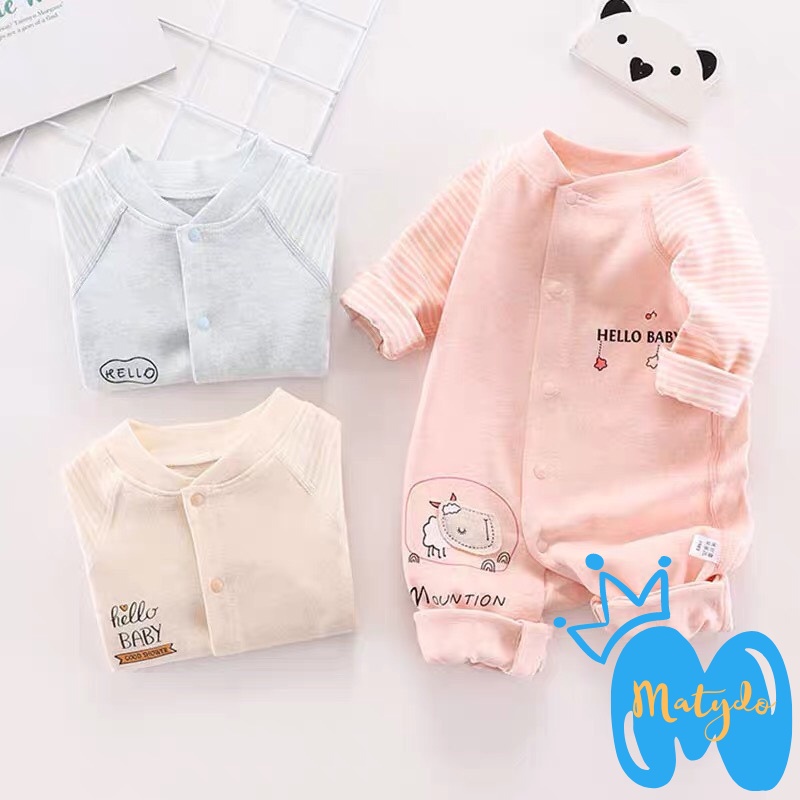 Bộ body cho bé dài tay MATYDO bộ đồ liền thân bodysuit cho trẻ sơ sinh 5-11kg cho bé