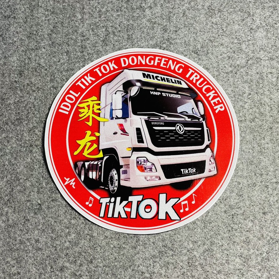 Tem xe Tải Đầu kéo DONGFENG Idol TikTok Xe Tải, Phản Quang, chống nước [HNP Studio kèm quà tặng tem nhỏ 10k]