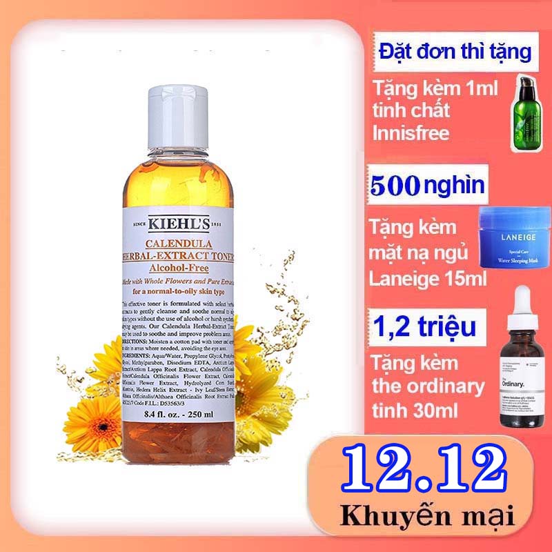 Toner Hoa CÚC KIEHL'S 250ml 🌸kiehl’s Calendula Herbal-Extract Toner Alcohol-Free 250ml🌸Nước Cân Bằng Da