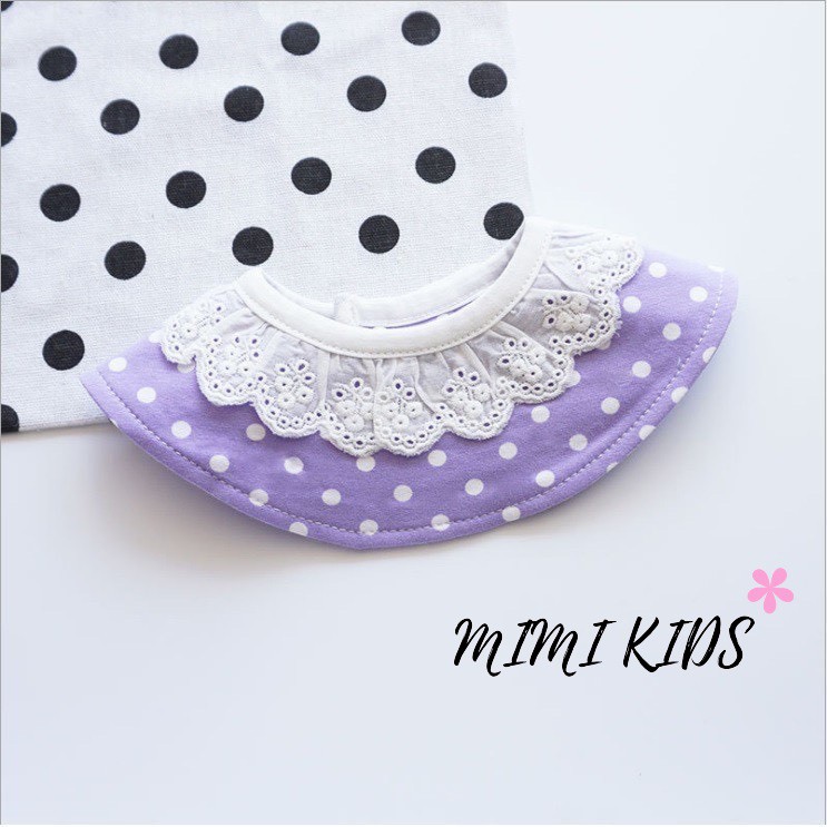 Yếm tròn xoay Cotton cao cấp phong cách Hàn Quốc Mimi Kids đáng yêu cho bé gái YC05