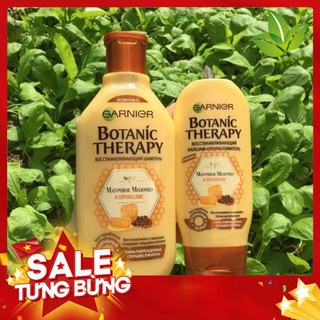 Cặp dầu gội xả GARNIER Nga 400ml + 200ml (chiết xuất Keo Ong & Sữa Ong Chúa-Botanic Therapy)