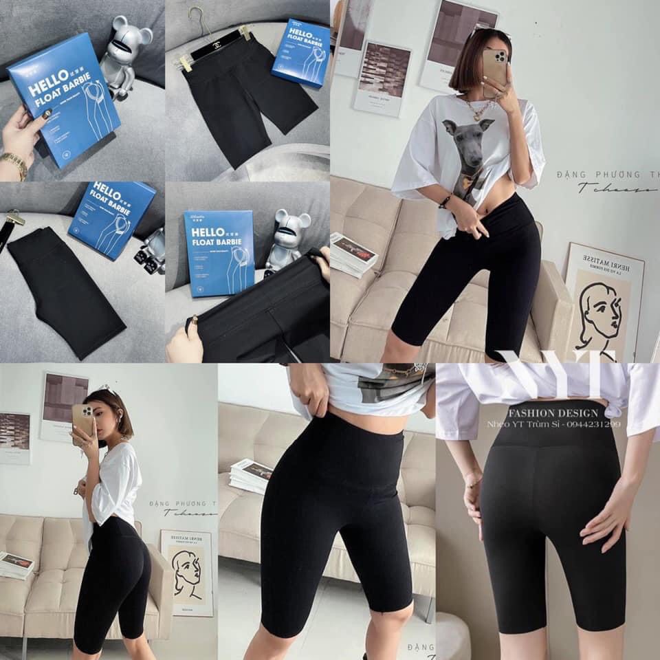 [ảnh thật-sẵn] Quần legging ngố nâng mông hộp xanh