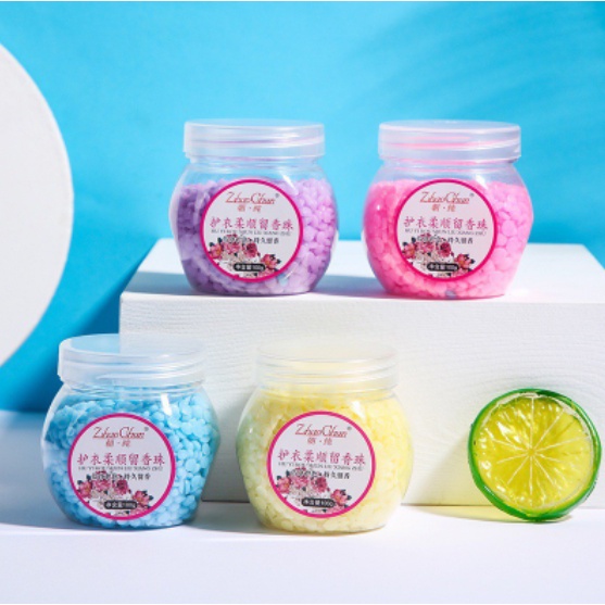 Hạt thơm giặt quần áo 100g lưu hương lâu Hạt Xả Thơm Làm Mềm Vải