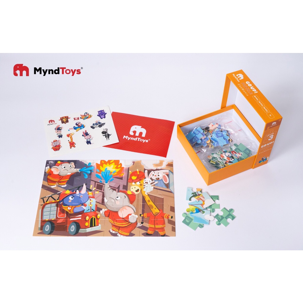 Đồ Chơi Xếp Hình MyndToys - GO UP! Puzzle - Level 3 (Cho Bé Từ 3 Tuổi - Nhiều Chủ Đề)