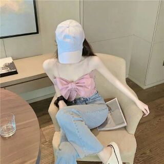 Áo Croptop 2 Dây Nơ Ngực