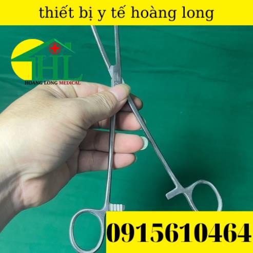 Panh Y Tế, Panh Gắp Phẫu Thuật, Pen Kẹp Y Tế, Panh Cong Có Mấu 24cm - Hàng Pakistan