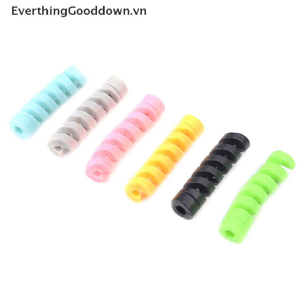 Everthinggooddown Set 4 Dây Lò Xo Quấn Bảo Vệ Cáp Dữ Liệu Sự Bảo Vệ