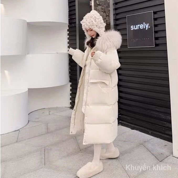 Áo khoác phao cotton dày dặn dáng rộng phong cách Hàn Quốc thời trang 2021 dành cho nữ