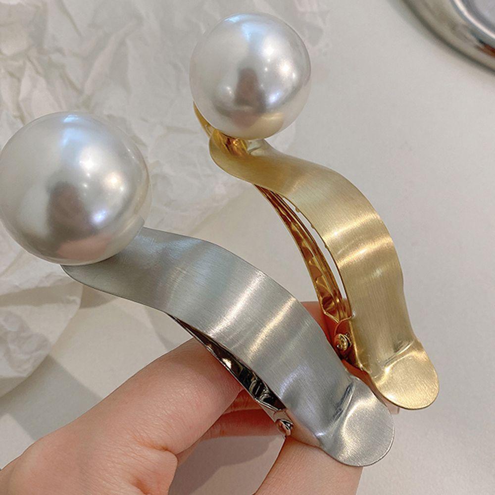 NICKOLAS Kẹp Tóc Mỏ Vịt Kim Loại Phong Cách Cổ Điển Thanh Lịch Dành Cho Nữ