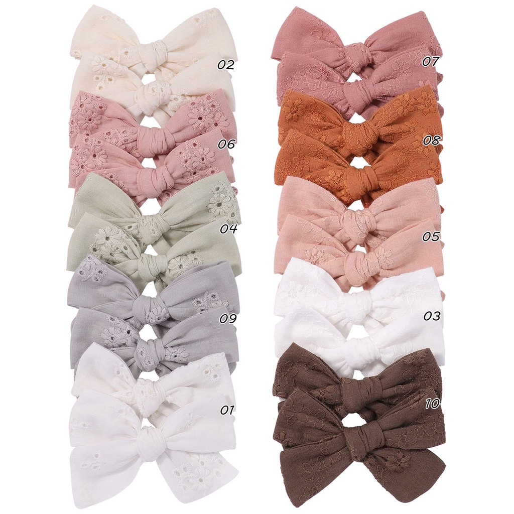 KIDSBOWS Cặp Kẹp Tóc Hình Hoa Rỗng Màu Trơn Thời Trang Cho Nữ