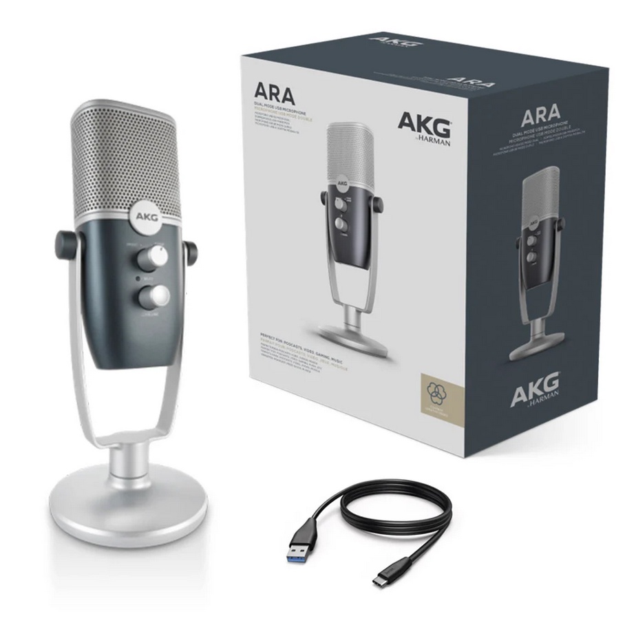 Combo Micro Thu Âm AKG ARA C22-USB + Tai Nghe AKG K72 Chuyên Dùng Podcast Livestream Thẩm Âm Gamer