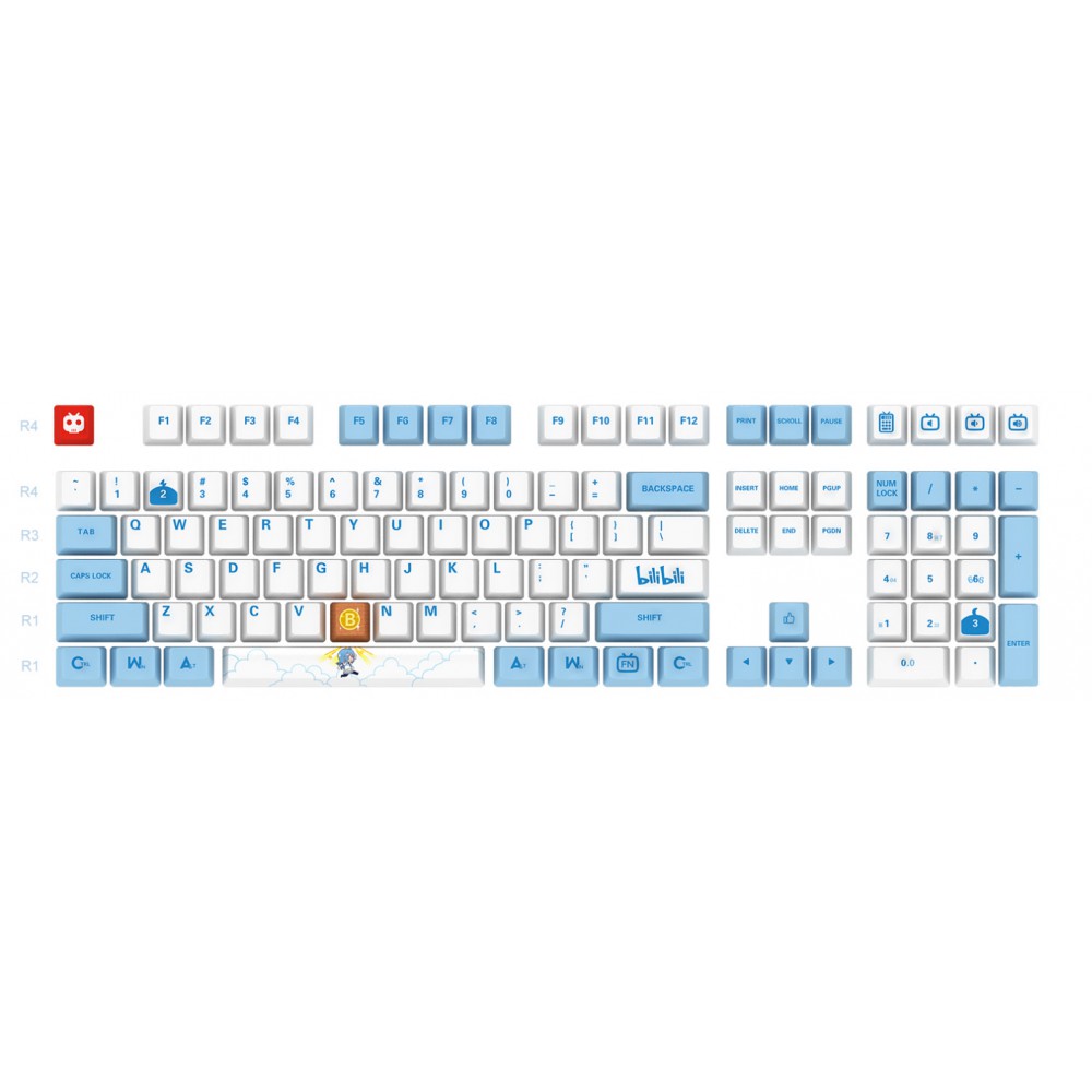 [Mã SKAMSALE03 giảm 10% đơn 200k] Bộ keycap phím cơ Akko Bilibili sublimation - Hàng chính hãng