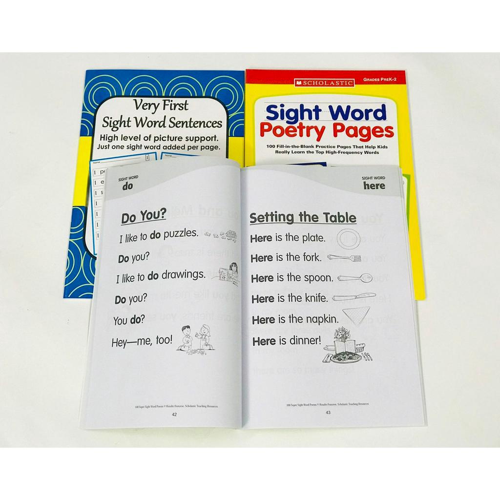 Sight word 4q - bản A4 đẹp