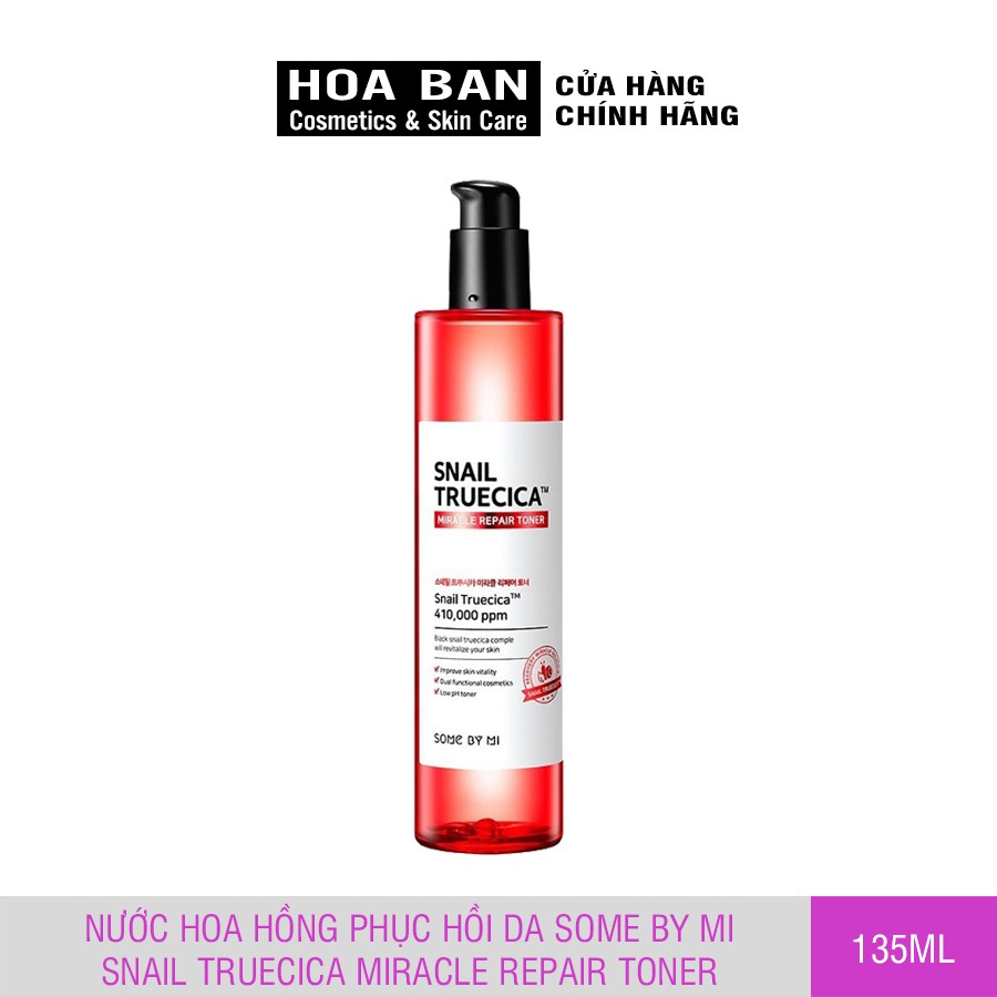 Nước hoa hồng phục hồi da Some By Mi Snail Truecica Miracle Repair Toner 135ml - HB0189