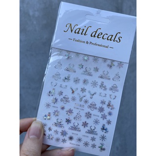 Sticker dán móng tay hình Noen họa tiết