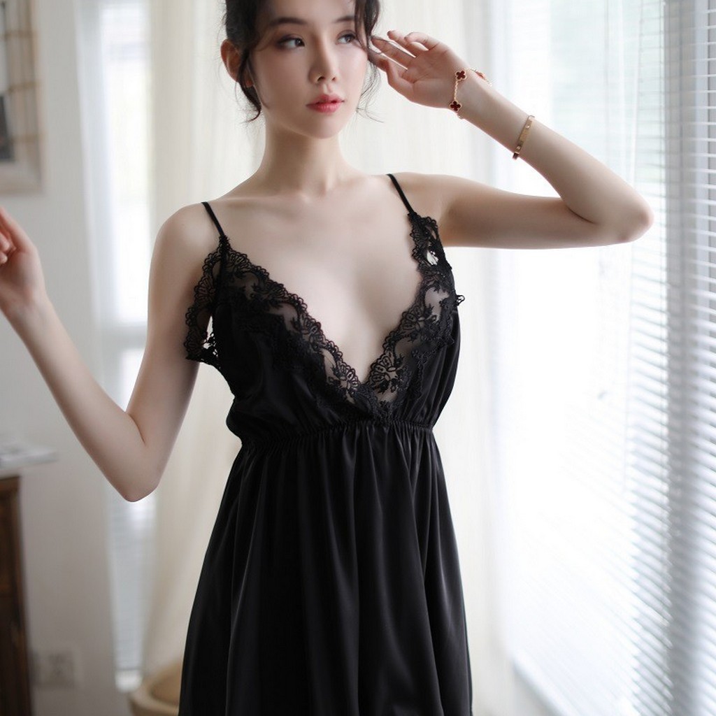 Váy ngủ lụa mềm mịn sexy cao cấp N001