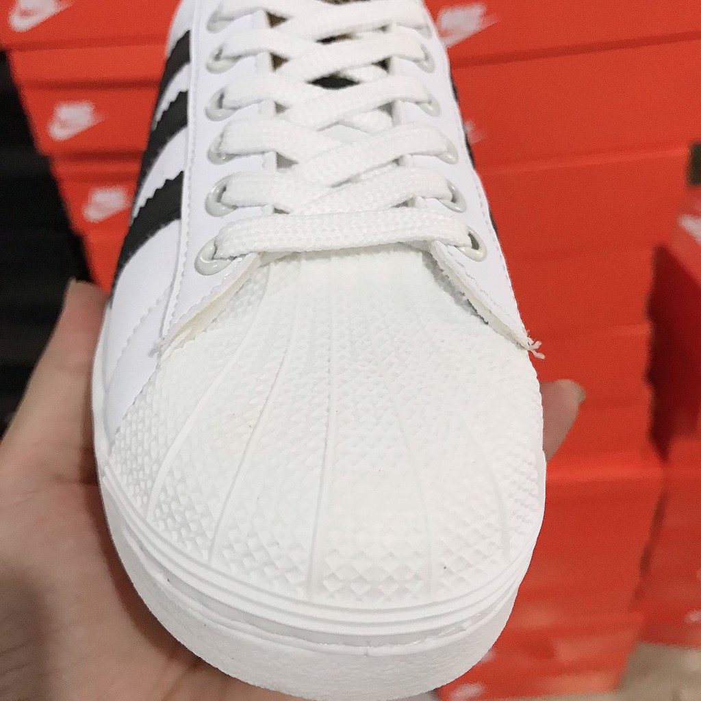 Giày Thể Thao adidas Superstar  Trắng Sọc Đen Cao Cấp nam nữ full size 36-43