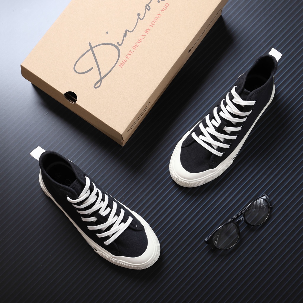 Giày Sneaker Vải Nữ DINCOX GD09 Phong Cách Black