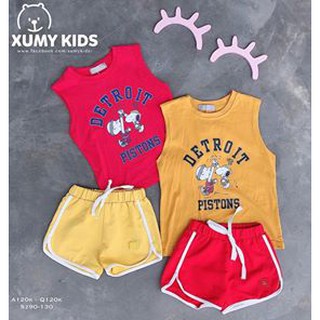 Quần short cotton sọc viền