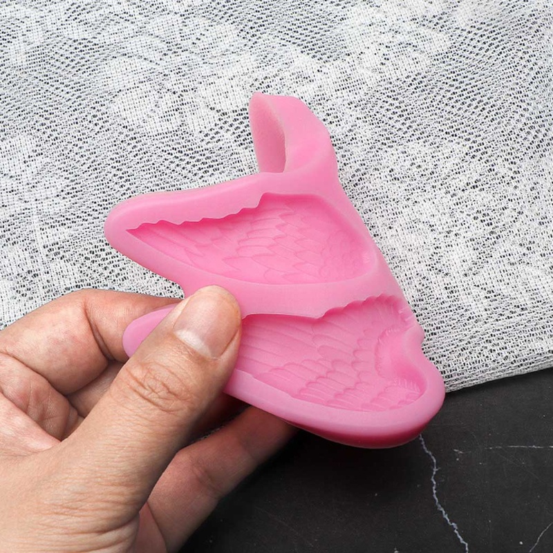Khuôn Silicone Làm Móc Khóa Hình Đôi Cánh Thiên Thần Sáng Tạo