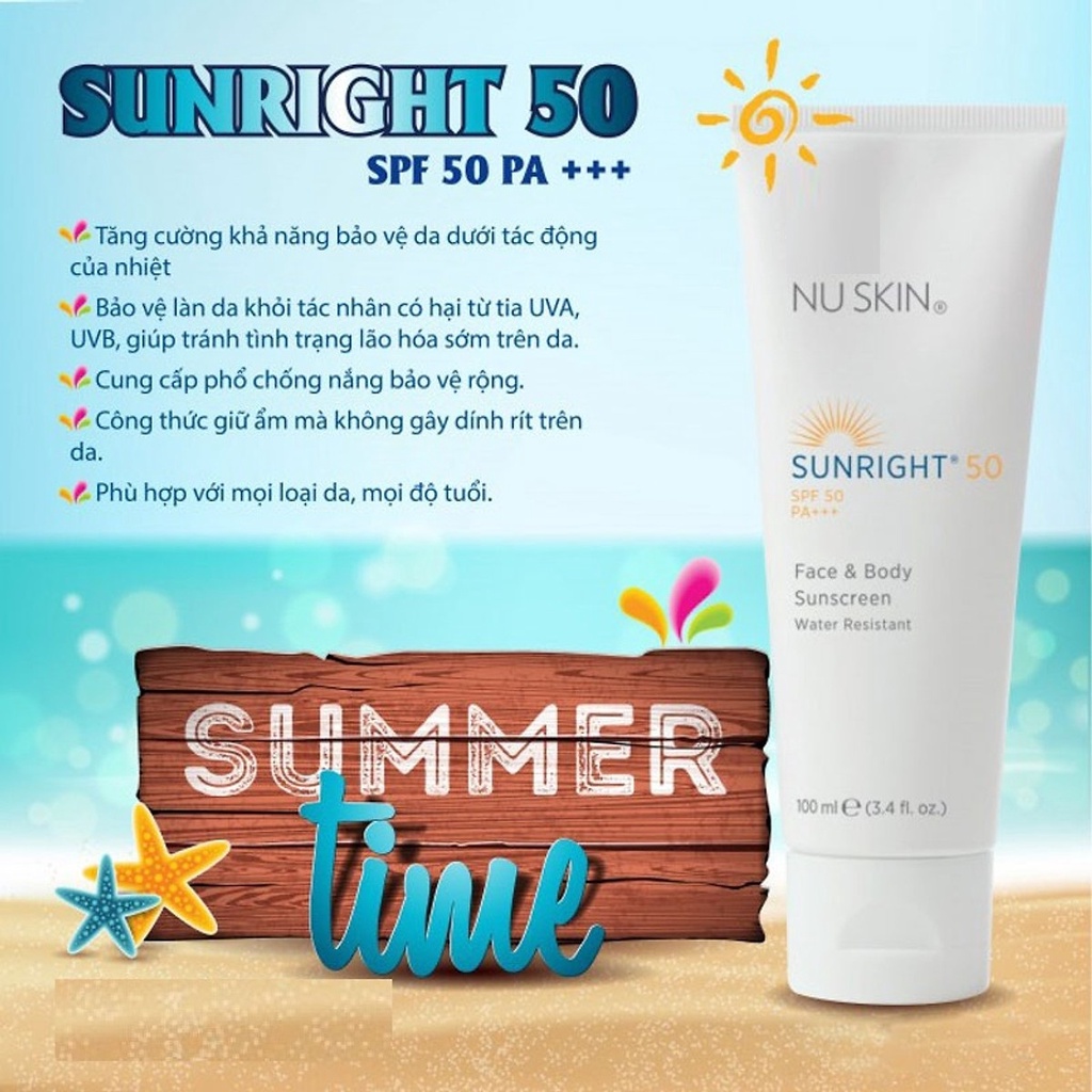 Kem Chống Nắng Nuskin Sunright 50 SPF 50 PA 100ml