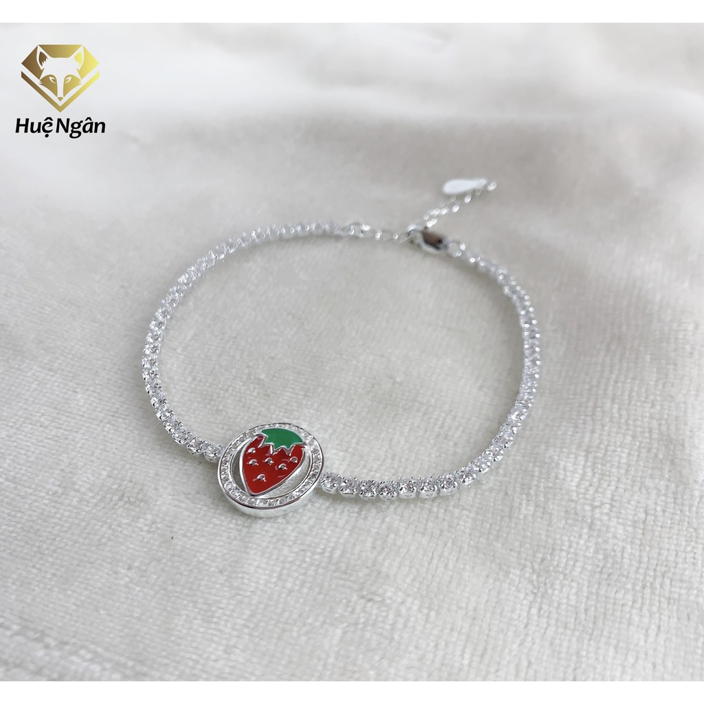 Lắc tay bạc 925 Huệ Ngân - Strawberry X20