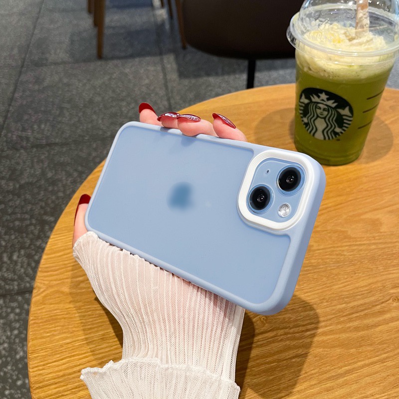 Ốp điện thoại trong suốt màu nhám chống sốc cho iPhone 13 pro max 13 mini 12 11 pro max x xs max xr 7 8 plus se 2020 | BigBuy360 - bigbuy360.vn