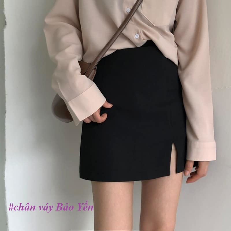 Chân váy ngắn xẻ tà có quần chống lộ ( sẵn size) - M3D