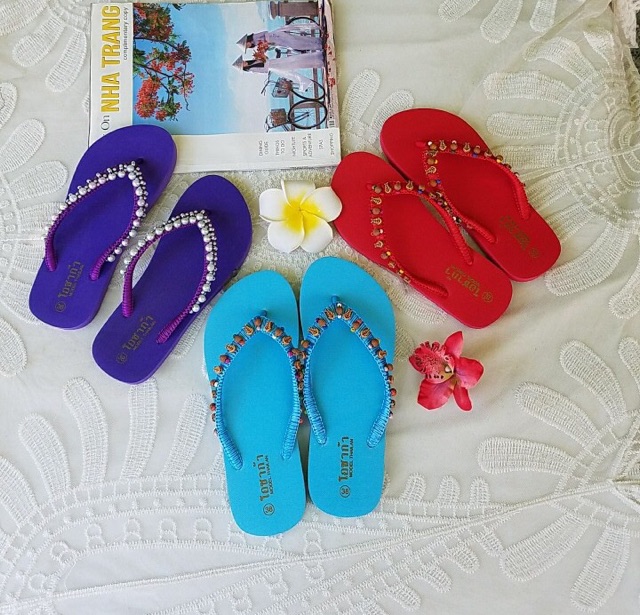 Dép Nữ Xỏ Ngón Dép Tông Nữ Quai Đính Ngọc/ Sò Ốc Sang Chảnh Size 35-38 - Hàng Thái Lan - Lucky Girl shop