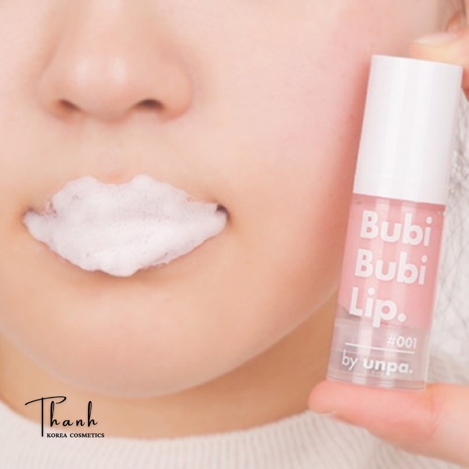 Tẩy Da Chết Môi Unpa Bubi Bubi Bubble Lip Scrub Gel Sủi Bọt, Hồng Môi Hàn Quốc 10ml