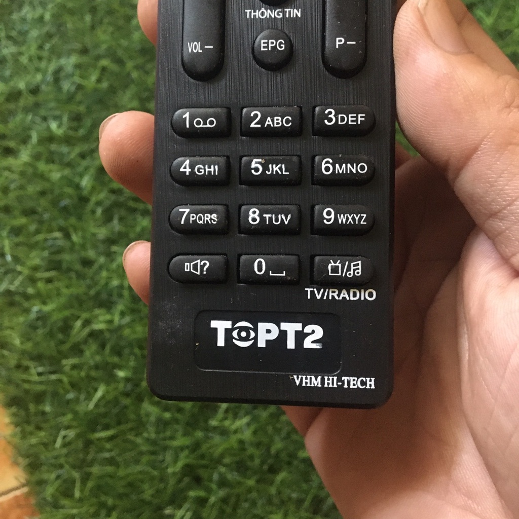 Điều khiển đầu thu TOPT2 VHM HI-TECH loại tốt zin, Remote dùng cho tiviĐiều khiển đầu thu TOPT2 VHM HI-TECH
