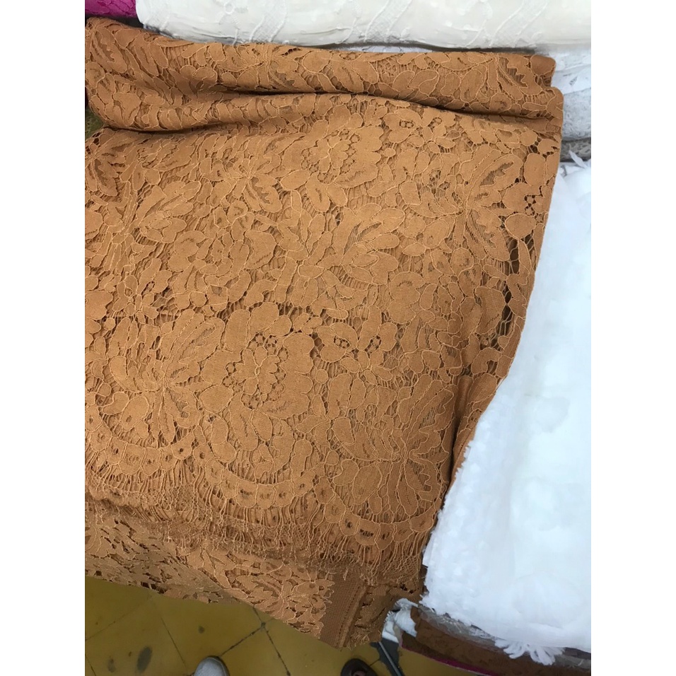 Vải ren thuê hoa loại 1 có đủ các màu may áo dài, áo cô dâu, váy đầm