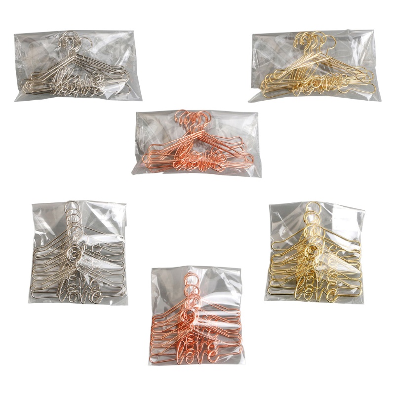 Bộ 10 Móc Treo Búp Bê Mini Bằng Kim Loại Dễ Thương