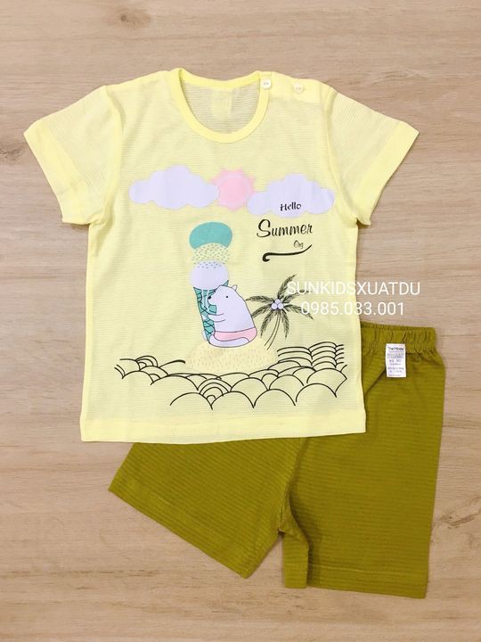Bộ hè minou summer vàng quần xanh