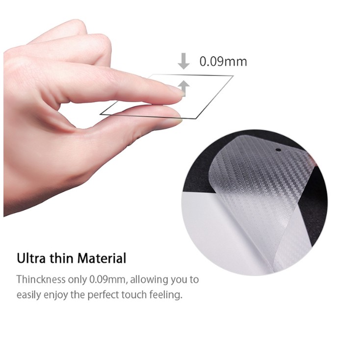 Set 2 Miếng Dán Sợi Carbon Bảo Vệ Mặt Sau Cho Vivo Y19 Y91C Y11 S1 Pro V17 Pro V15 Pro Y15 2020 Y17 Y12