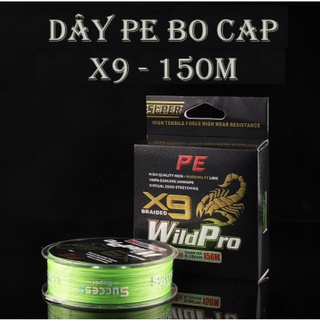 Dây dù câu cá PE Lure X9 WildPro dài 150m
