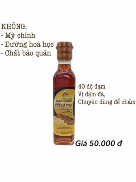 Nước mắm Đảo ngọc cốt cá thu Nguyễn Nghiêm 250ml