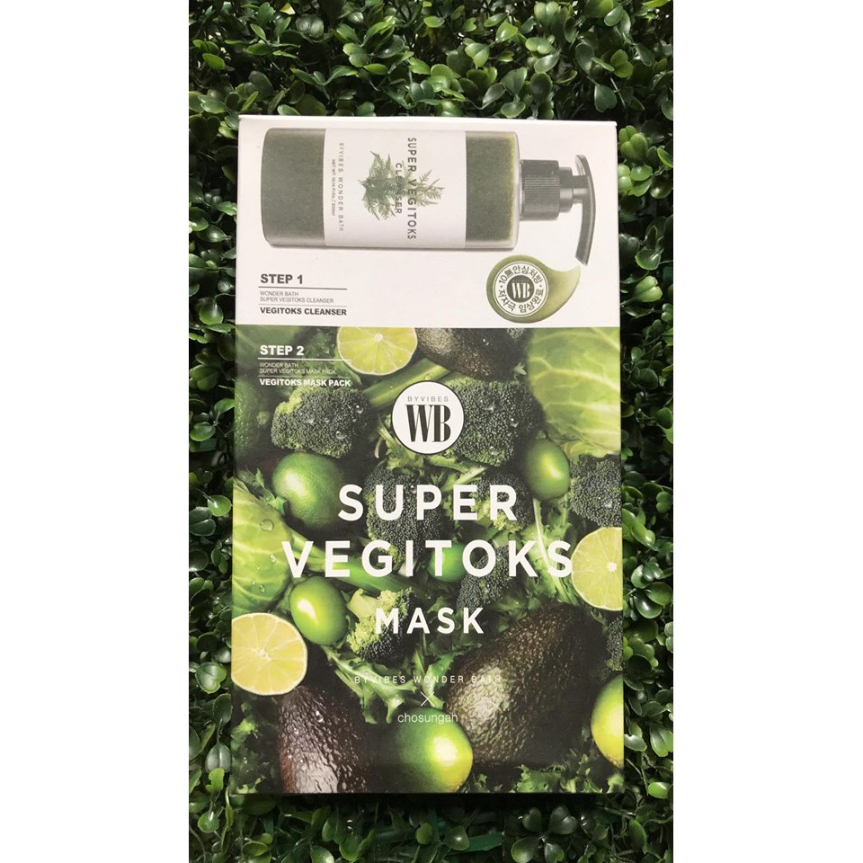 MẶT NẠ RAU CỦ QUẢ WB SUPER VEGITOKS MASK 2 STEP